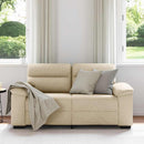 2-personers sofa 160x81x84 cm stof cremefarvet
