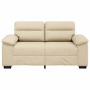 2-personers sofa 160x81x84 cm stof cremefarvet