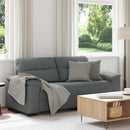 2-personers sofa 180x81x84 cm stof mørkegrå