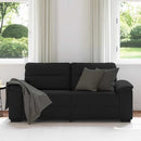 2-personers sofa 180x81x84 cm stof sort