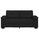 2-personers sofa 180x81x84 cm stof sort