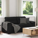2-personers sofa 180x81x84 cm stof sort