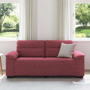 2-personers sofa 180x81x84 cm stof vinrød