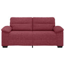 2-personers sofa 180x81x84 cm stof vinrød