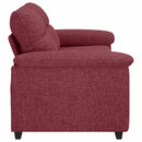 2-personers sofa 180x81x84 cm stof vinrød