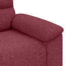 2-personers sofa 180x81x84 cm stof vinrød