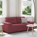 2-personers sofa 180x81x84 cm stof vinrød