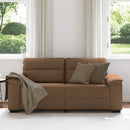 2-personers sofa 180x81x84 cm stof brun