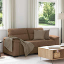 2-personers sofa 180x81x84 cm stof brun