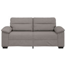 2-personers sofa 180x81x84 cm stof gråbrun