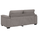 2-personers sofa 180x81x84 cm stof gråbrun