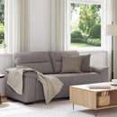 2-personers sofa 180x81x84 cm stof gråbrun