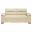 2-personers sofa 180x81x84 cm stof cremefarvet