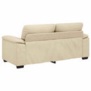 2-personers sofa 180x81x84 cm stof cremefarvet