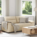 2-personers sofa 180x81x84 cm stof cremefarvet