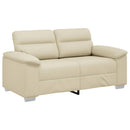 2-personers sofa cremefarvet 160x81x84 cm kunstlæder