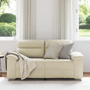 2-personers sofa cremefarvet 160x81x84 cm kunstlæder