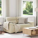 2-personers sofa cremefarvet 160x81x84 cm kunstlæder
