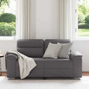 2-personers sofa grå 160x81x84 cm kunstlæder