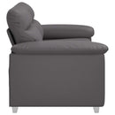 2-personers sofa grå 160x81x84 cm kunstlæder