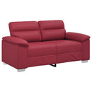 2-personers sofa vinrød 160x81x84 cm kunstlæder
