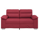 2-personers sofa vinrød 160x81x84 cm kunstlæder