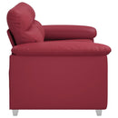 2-personers sofa vinrød 160x81x84 cm kunstlæder