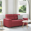2-personers sofa vinrød 160x81x84 cm kunstlæder