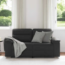 2-personers sofa sort 160x81x84 cm kunstlæder