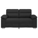 2-personers sofa sort 160x81x84 cm kunstlæder