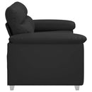 2-personers sofa sort 160x81x84 cm kunstlæder