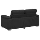 2-personers sofa sort 160x81x84 cm kunstlæder