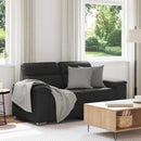 2-personers sofa sort 160x81x84 cm kunstlæder