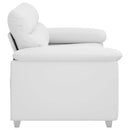 2-personers sofa hvid 160x81x84 cm kunstlæder