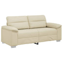 2-personers sofa cremefarvet 180x81x84 cm kunstlæder