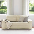 2-personers sofa cremefarvet 180x81x84 cm kunstlæder