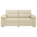 2-personers sofa cremefarvet 180x81x84 cm kunstlæder