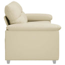 2-personers sofa cremefarvet 180x81x84 cm kunstlæder
