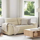 2-personers sofa cremefarvet 180x81x84 cm kunstlæder