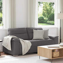 2-personers sofa grå 180x81x84 cm kunstlæder
