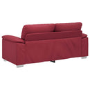 2-personers sofa vinrød 180x81x84 cm kunstlæder