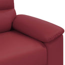 2-personers sofa vinrød 180x81x84 cm kunstlæder