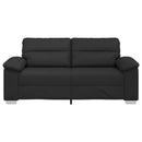 2-personers sofa sort 180x81x84 cm kunstlæder