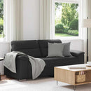 2-personers sofa sort 180x81x84 cm kunstlæder