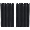 Mørklægningsgardiner 2 pcs Sort 140 x 140 cm Fløjl