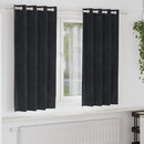 Mørklægningsgardiner 2 pcs Sort 140 x 175 cm Fløjl