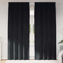 Mørklægningsgardiner 2 pcs Sort 140 x 245 cm Fløjl