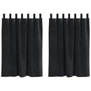 Mørklægningsgardiner 2 pcs Sort 140 x 140 cm Fløjl