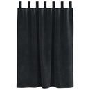 Mørklægningsgardiner 2 pcs Sort 140 x 140 cm Fløjl