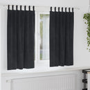 Mørklægningsgardiner 2 pcs Sort 140 x 175 cm Fløjl